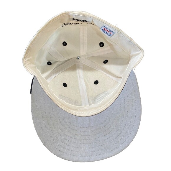 Vintage PING by Karsten 100% Wool Fitted Cap Hat Size 7 Made in USA Black White - Picture 6 of 7